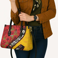 Personalised Niue ANZAC 1915-2026 Filmstrip Leather Bag Lest We Forget 25 April LT9 - Polynesian Pride