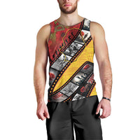 Personalised Niue ANZAC 1915-2026 Filmstrip Men Tank Top Lest We Forget 25 April LT9 - Polynesian Pride