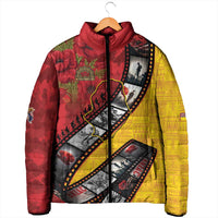 Personalised Niue ANZAC 1915-2026 Filmstrip Padded Jacket Lest We Forget 25 April LT9 - Polynesian Pride