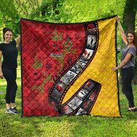 Personalised Niue ANZAC 1915-2026 Filmstrip Quilt Lest We Forget 25 April LT9 - Polynesian Pride