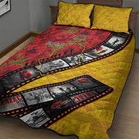 Personalised Niue ANZAC 1915-2026 Filmstrip Quilt Bed Set Lest We Forget 25 April LT9 - Polynesian Pride