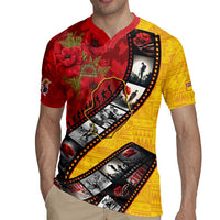 Personalised Niue ANZAC 1915-2026 Filmstrip Rugby Jersey Lest We Forget 25 April LT9 - Polynesian Pride
