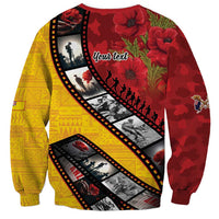 Personalised Niue ANZAC 1915-2026 Filmstrip Sweatshirt Lest We Forget 25 April LT9 - Polynesian Pride