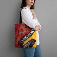 Personalised Niue ANZAC 1915-2026 Filmstrip Tote Bag Lest We Forget 25 April LT9 - Polynesian Pride