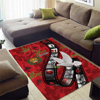 Personalised Tonga ANZAC 1915-2026 Filmstrip Area Rug Lest We Forget 25 April LT9 - Polynesian Pride