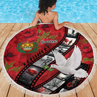 Personalised Tonga ANZAC 1915-2026 Filmstrip Beach Blanket Lest We Forget 25 April LT9 - Polynesian Pride
