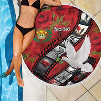 Personalised Tonga ANZAC 1915-2026 Filmstrip Beach Blanket Lest We Forget 25 April LT9 - Polynesian Pride