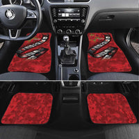 Personalised Tonga ANZAC 1915-2026 Filmstrip Car Mats Lest We Forget 25 April LT9 Set 4pcs Red - Polynesian Pride