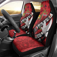 Personalised Tonga ANZAC 1915-2026 Filmstrip Car Seat Cover Lest We Forget 25 April LT9 - Polynesian Pride