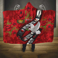 Personalised Tonga ANZAC 1915-2026 Filmstrip Hooded Blanket Lest We Forget 25 April LT9 - Polynesian Pride