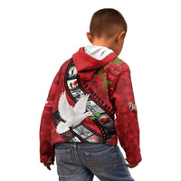 Personalised Tonga ANZAC 1915-2026 Filmstrip Kid Hoodie Lest We Forget 25 April LT9 - Polynesian Pride