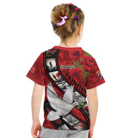 Personalised Tonga ANZAC 1915-2026 Filmstrip Kid T Shirt Lest We Forget 25 April LT9 - Polynesian Pride
