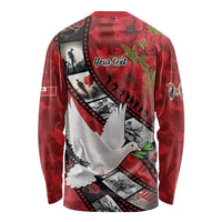 Personalised Tonga ANZAC 1915-2026 Filmstrip Long Sleeve Shirt Lest We Forget 25 April LT9 - Polynesian Pride