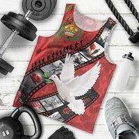 Personalised Tonga ANZAC 1915-2026 Filmstrip Men Tank Top Lest We Forget 25 April LT9 - Polynesian Pride