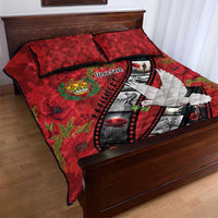 Personalised Tonga ANZAC 1915-2026 Filmstrip Quilt Bed Set Lest We Forget 25 April LT9 - Polynesian Pride