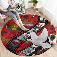 Personalised Tonga ANZAC 1915-2026 Filmstrip Round Carpet Lest We Forget 25 April LT9 - Polynesian Pride