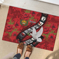 Personalised Tonga ANZAC 1915-2026 Filmstrip Rubber Doormat Lest We Forget 25 April LT9 - Polynesian Pride