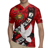 Personalised Tonga ANZAC 1915-2026 Filmstrip Rugby Jersey Lest We Forget 25 April LT9 - Polynesian Pride