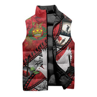 Personalised Tonga ANZAC 1915-2026 Filmstrip Sleeveless Puffer Jacket Lest We Forget 25 April LT9 - Polynesian Pride