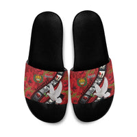 Personalised Tonga ANZAC 1915-2026 Filmstrip Slide Sandals Lest We Forget 25 April LT9 Red - Polynesian Pride