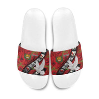 Personalised Tonga ANZAC 1915-2026 Filmstrip Slide Sandals Lest We Forget 25 April LT9 Red - Polynesian Pride