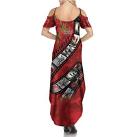 Personalised Tonga ANZAC 1915-2026 Filmstrip Summer Maxi Dress Lest We Forget 25 April LT9 - Polynesian Pride