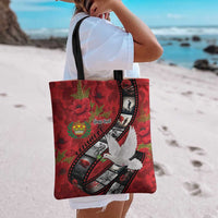 Personalised Tonga ANZAC 1915-2026 Filmstrip Tote Bag Lest We Forget 25 April LT9 - Polynesian Pride