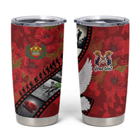 Personalised Tonga ANZAC 1915-2026 Filmstrip Tumbler Cup Lest We Forget 25 April LT9 Red - Polynesian Pride