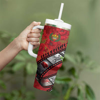 Personalised Tonga ANZAC 1915-2026 Filmstrip Tumbler With Handle Lest We Forget 25 April LT9 - Polynesian Pride