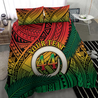 Personalised Vanuatu Yumi 44th Indipendens Dei Bedding Set Vanuatuan Broad Tusk with Polynesian Tribal LT9 - Polynesian Pride