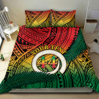 Personalised Vanuatu Yumi 44th Indipendens Dei Bedding Set Vanuatuan Broad Tusk with Polynesian Tribal LT9 - Polynesian Pride