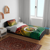Personalised Vanuatu Yumi 44th Indipendens Dei Bedding Set Vanuatuan Broad Tusk with Polynesian Tribal LT9 - Polynesian Pride