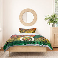Personalised Vanuatu Yumi 44th Indipendens Dei Bedding Set Vanuatuan Broad Tusk with Polynesian Tribal LT9 - Polynesian Pride