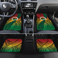Personalised Vanuatu Yumi 44th Indipendens Dei Car Mats Vanuatuan Broad Tusk with Polynesian Tribal LT9 Set 4pcs Reggae - Polynesian Pride