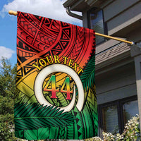 Personalised Vanuatu Yumi 44th Indipendens Dei Garden Flag Vanuatuan Broad Tusk with Polynesian Tribal LT9 - Polynesian Pride