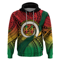 Personalised Vanuatu Yumi 44th Indipendens Dei Hoodie Vanuatuan Broad Tusk with Polynesian Tribal