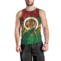 Personalised Vanuatu Yumi 44th Indipendens Dei Men Tank Top Vanuatuan Broad Tusk with Polynesian Tribal LT9 - Polynesian Pride