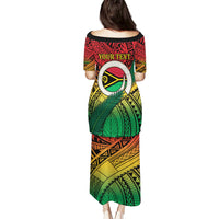 Personalised Vanuatu Yumi 44th Indipendens Dei Puletasi Vanuatuan Broad Tusk with Polynesian Tribal LT9 - Polynesian Pride