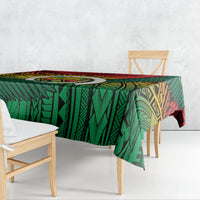 Personalised Vanuatu Yumi 44th Indipendens Dei Tablecloth Vanuatuan Broad Tusk with Polynesian Tribal LT9 - Polynesian Pride
