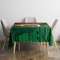 Personalised Vanuatu Yumi 44th Indipendens Dei Tablecloth Vanuatuan Broad Tusk with Polynesian Tribal LT9 - Polynesian Pride