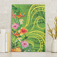 Polynesian Tribal Flower Tattoo Canvas Wall Art Special Lime Green Vibe LT9 Without Frame Lime Green - Polynesian Pride