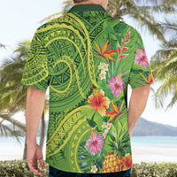 Polynesian Tribal Flower Tattoo Hawaiian Shirt Special Lime Green Vibe LT9 - Polynesian Pride