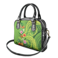 Polynesian Tribal Flower Tattoo Shoulder Handbag Special Lime Green Vibe LT9 - Polynesian Pride