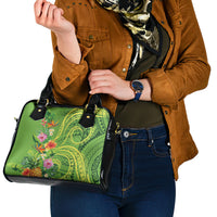 Polynesian Tribal Flower Tattoo Shoulder Handbag Special Lime Green Vibe LT9 - Polynesian Pride