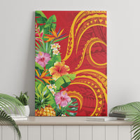 Polynesian Tribal Flower Tattoo Canvas Wall Art Special Vermilion Vibe LT9 - Polynesian Pride