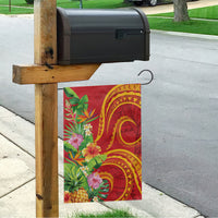 Polynesian Tribal Flower Tattoo Garden Flag Special Vermilion Vibe LT9 - Polynesian Pride