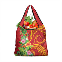 Polynesian Tribal Flower Tattoo Grocery Bag Special Vermilion Vibe LT9 1-pack One Size Brownish-red - Polynesian Pride