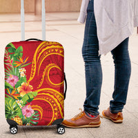 Polynesian Tribal Flower Tattoo Luggage Cover Special Vermilion Vibe