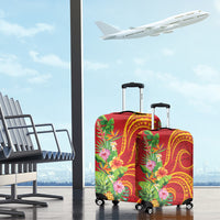 Polynesian Tribal Flower Tattoo Luggage Cover Special Vermilion Vibe