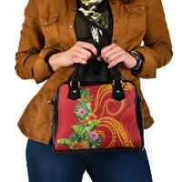 Polynesian Tribal Flower Tattoo Shoulder Handbag Special Vermilion Vibe LT9 - Polynesian Pride